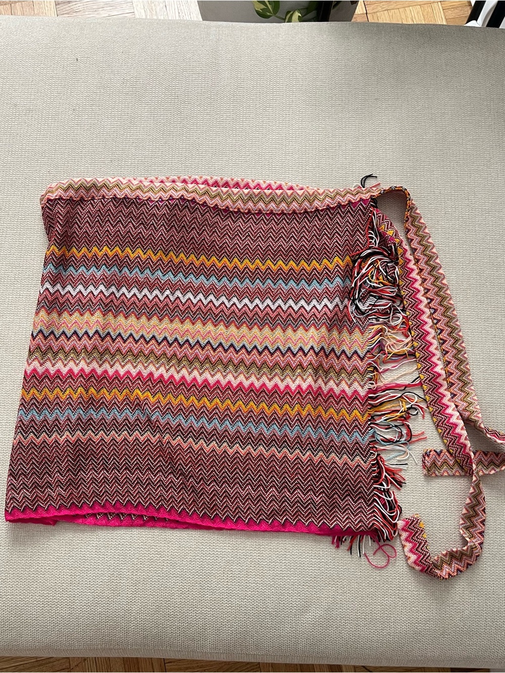 Missoni Mare Colorful Chevron Sarong Wrap with Fringe